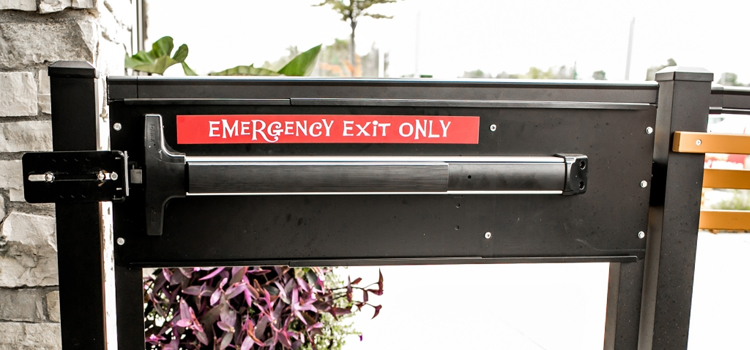 emergency push bar installation in Vincent
